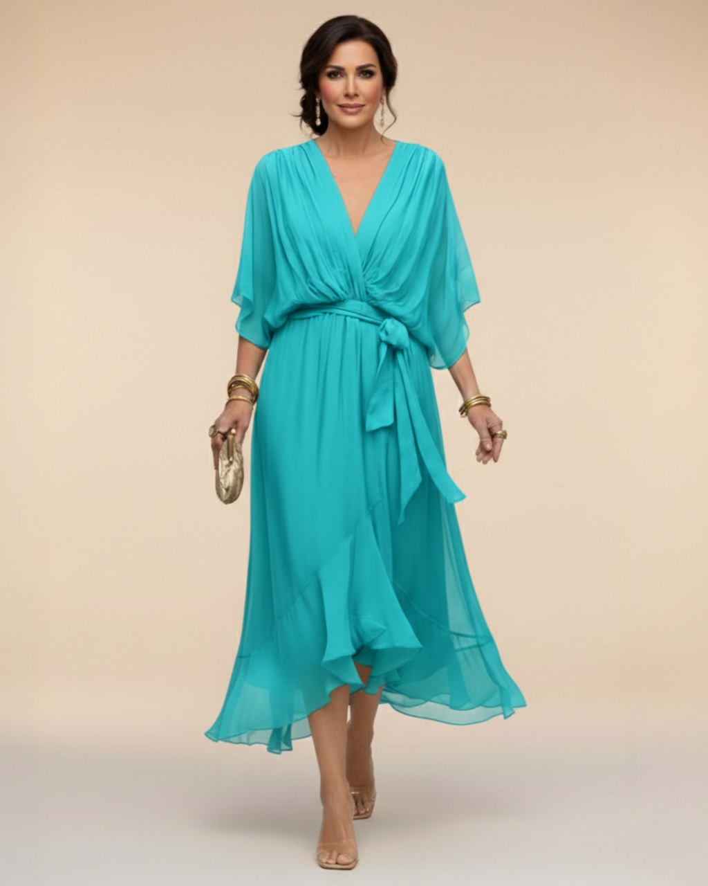 Daniela™ | Chiffon V-neck Dress