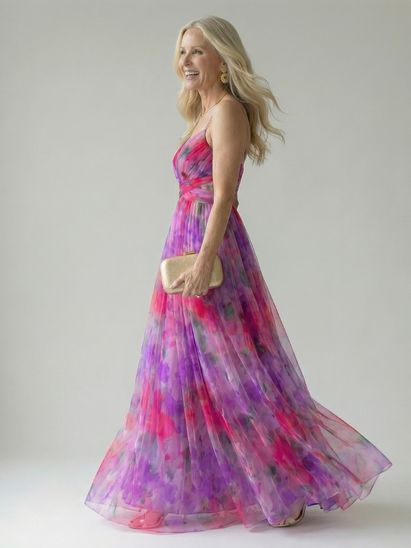 Isel | Vestido largo con corte envolvente