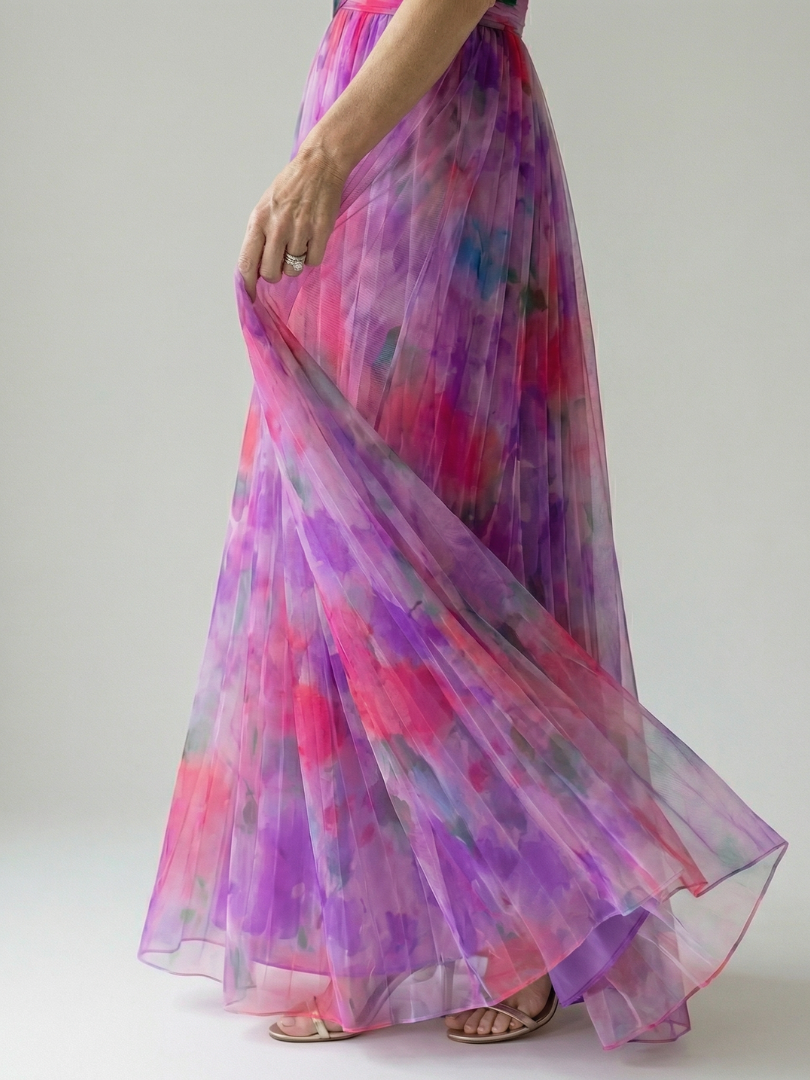 Isel | Vestido largo con corte envolvente