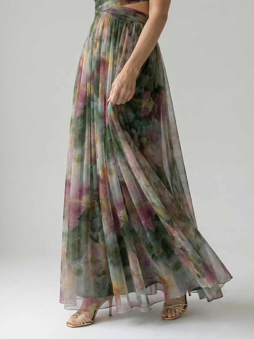 Isel | Vestido largo con corte envolvente