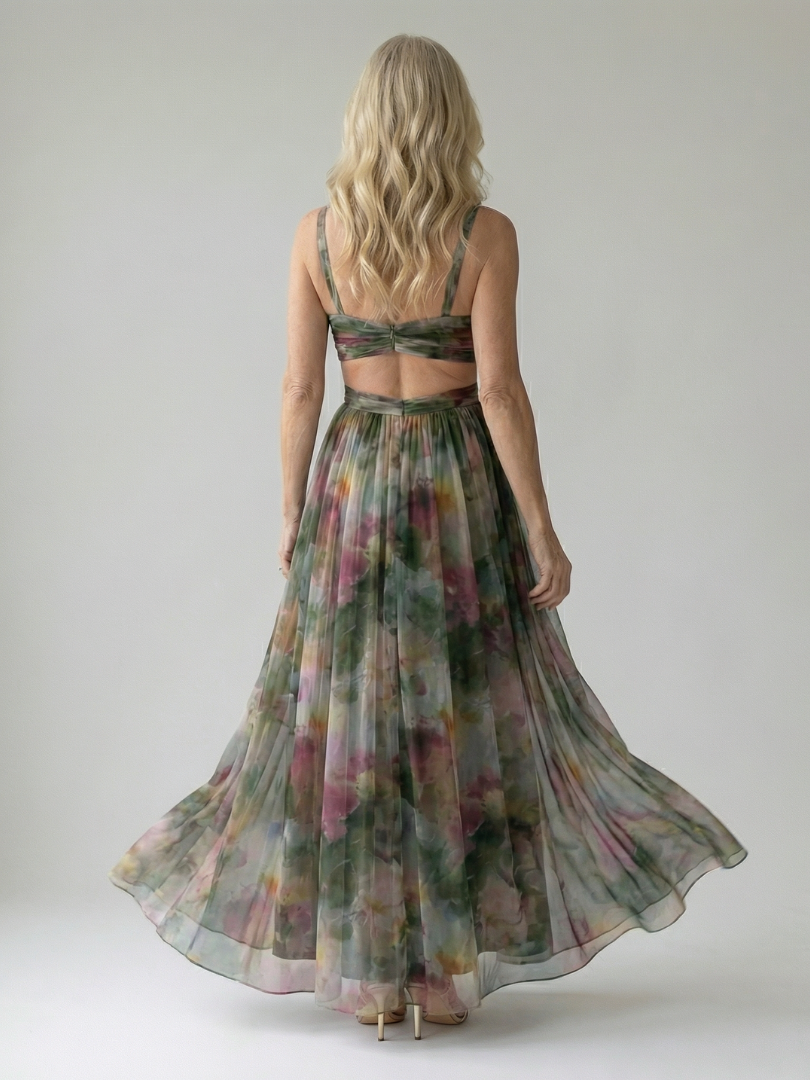 Isel | Vestido largo con corte envolvente
