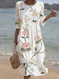 Kayla | Vestido con estampado vegetal y floral