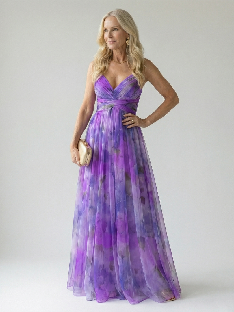 Isel | Vestido largo con corte envolvente