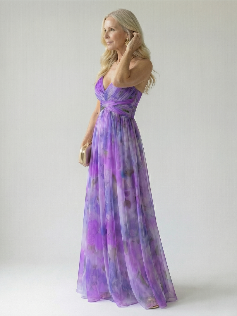 Isel | Vestido largo con corte envolvente