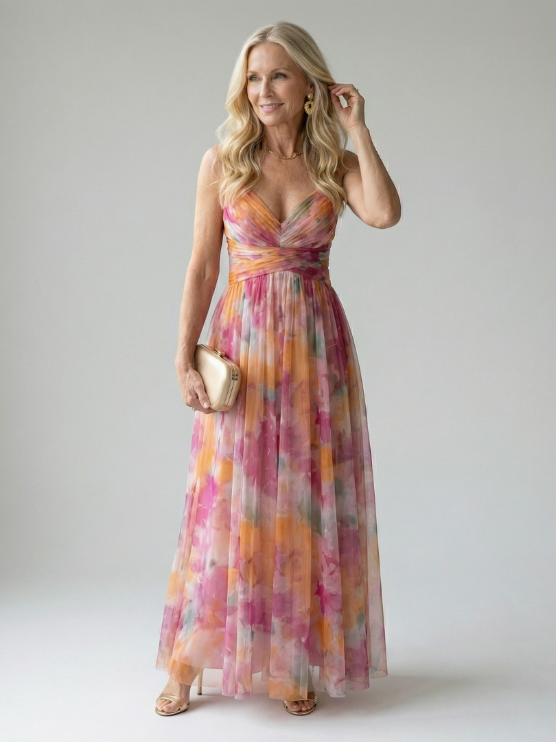 Isel | Vestido largo con corte envolvente
