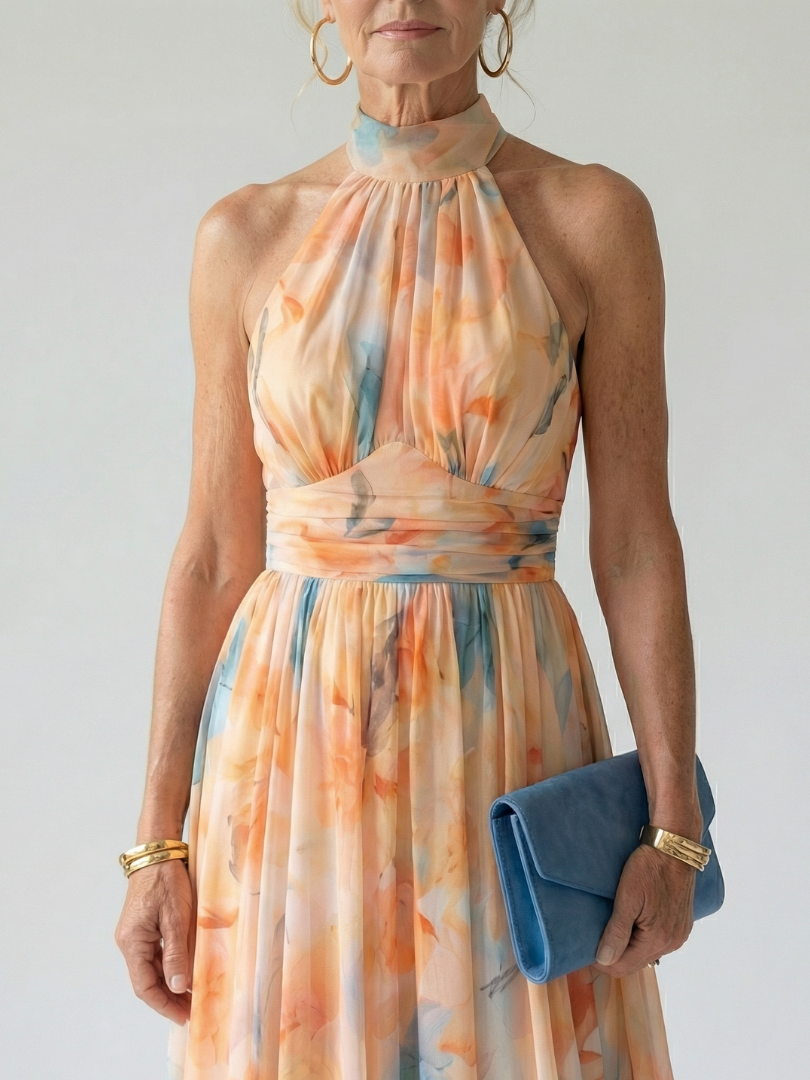 Elin | Vestido midi con tirantes finos