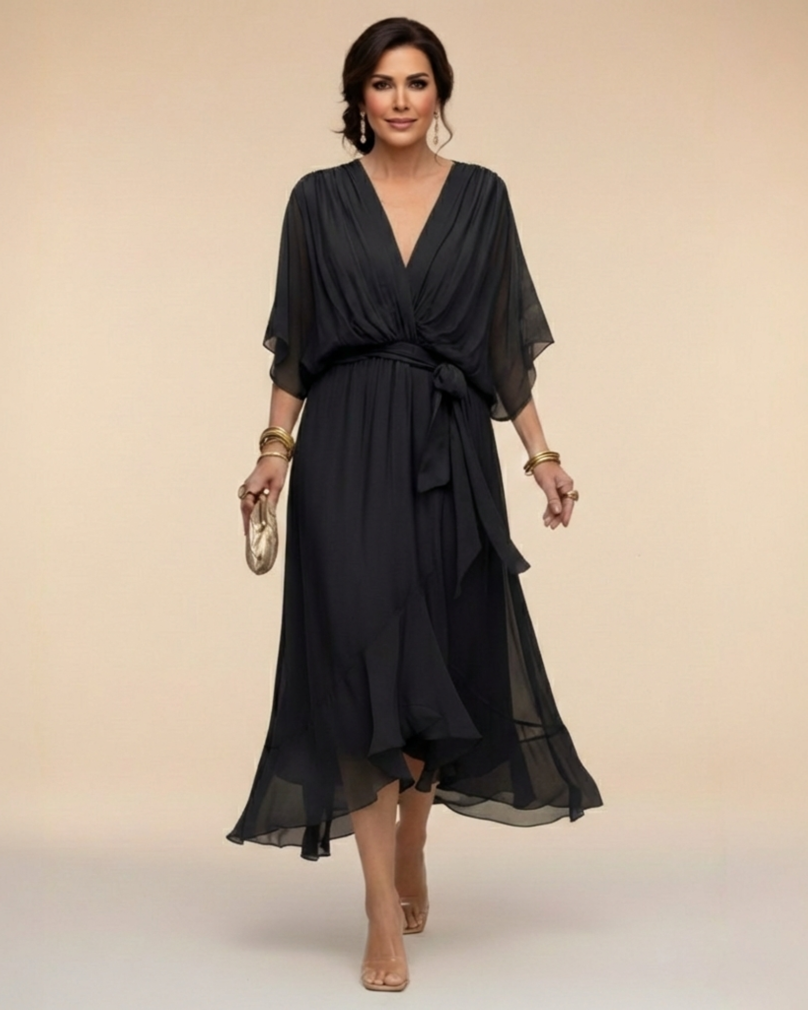 Daniela™ | Chiffon V-neck Dress