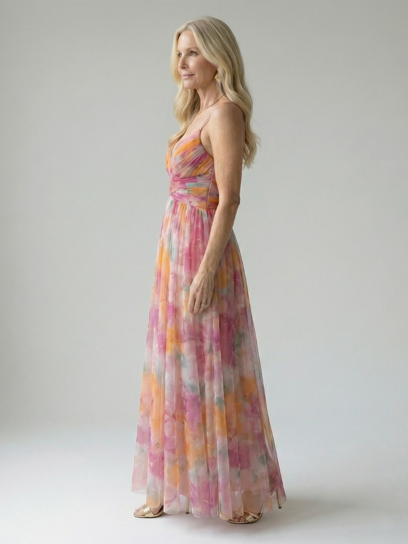 Isel | Vestido largo con corte envolvente