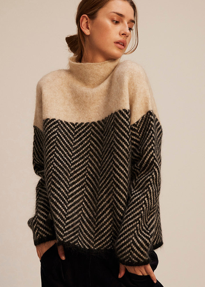 Elodie | Jersey de cuello alto de algodón