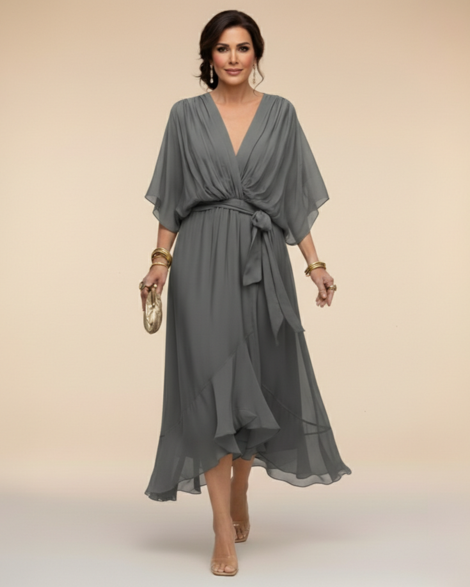 Daniela™ | Chiffon V-neck Dress