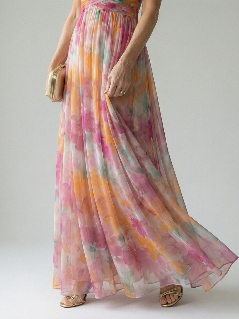 Isel | Vestido largo con corte envolvente