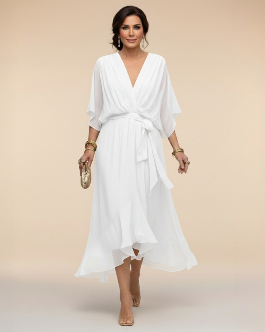 Daniela™ | Chiffon V-neck Dress