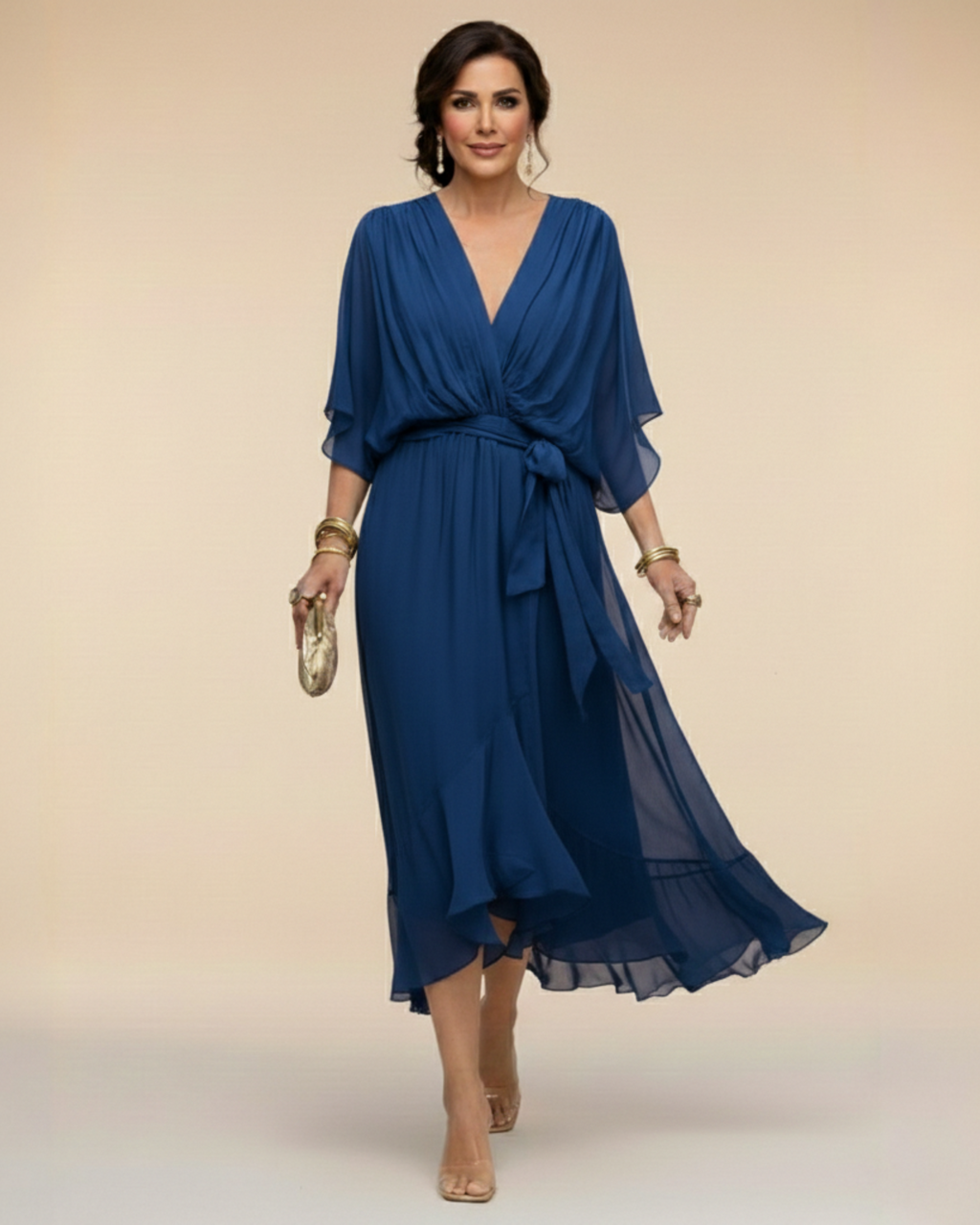 Daniela™ | Chiffon V-neck Dress