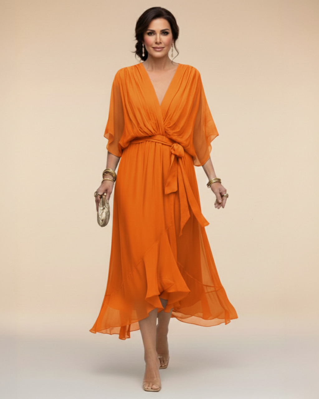 Daniela™ | Chiffon V-neck Dress