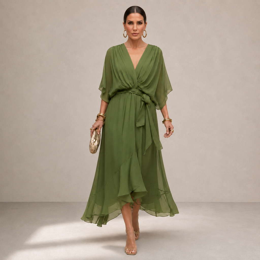 Daniela™ | Chiffon V-neck Dress