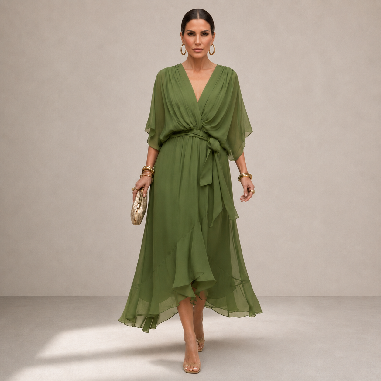 Daniela™ | Chiffon V-neck Dress
