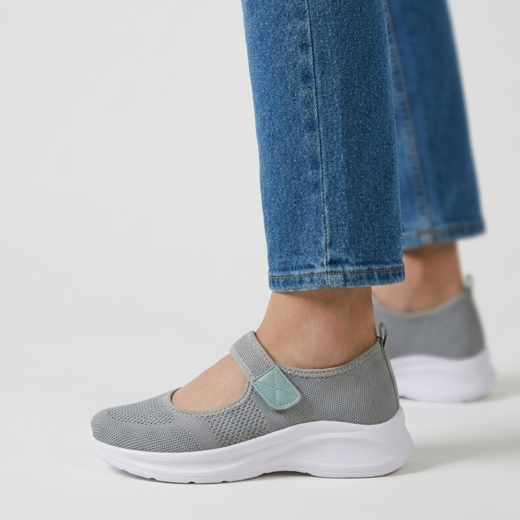 Nicol - Sandalia cómoda para mujer con cierre de velcro