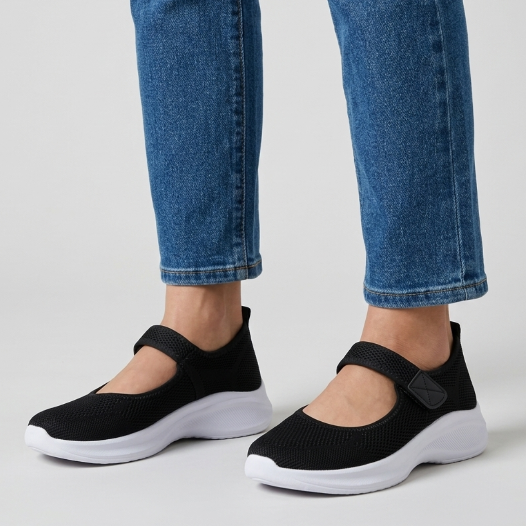 Nicol - Sandalia cómoda para mujer con cierre de velcro