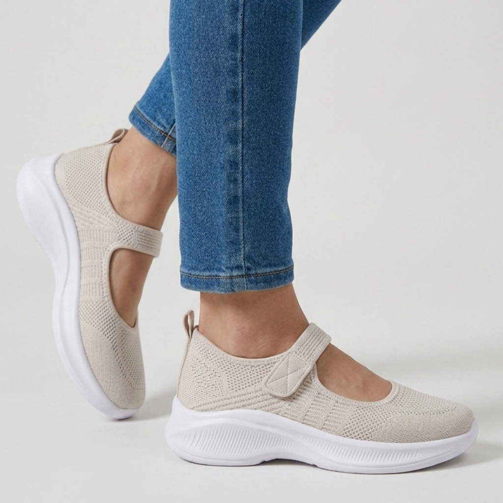 Nicol - Sandalia cómoda para mujer con cierre de velcro