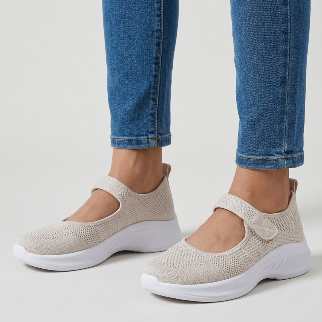 Nicol - Sandalia cómoda para mujer con cierre de velcro