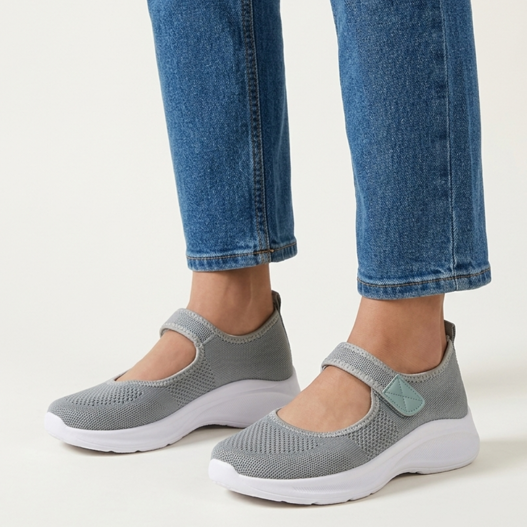 Nicol - Sandalia cómoda para mujer con cierre de velcro