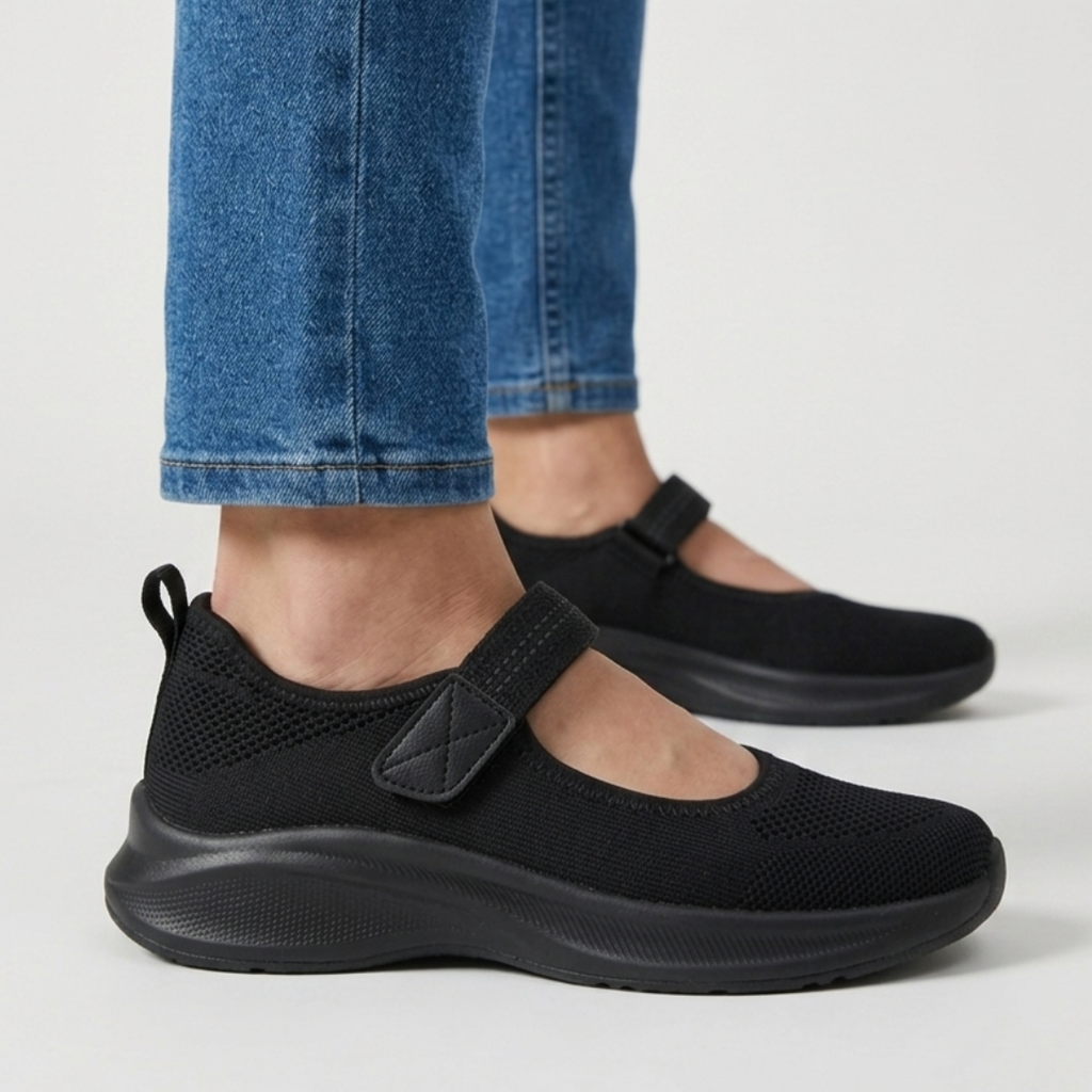 Nicol - Sandalia cómoda para mujer con cierre de velcro