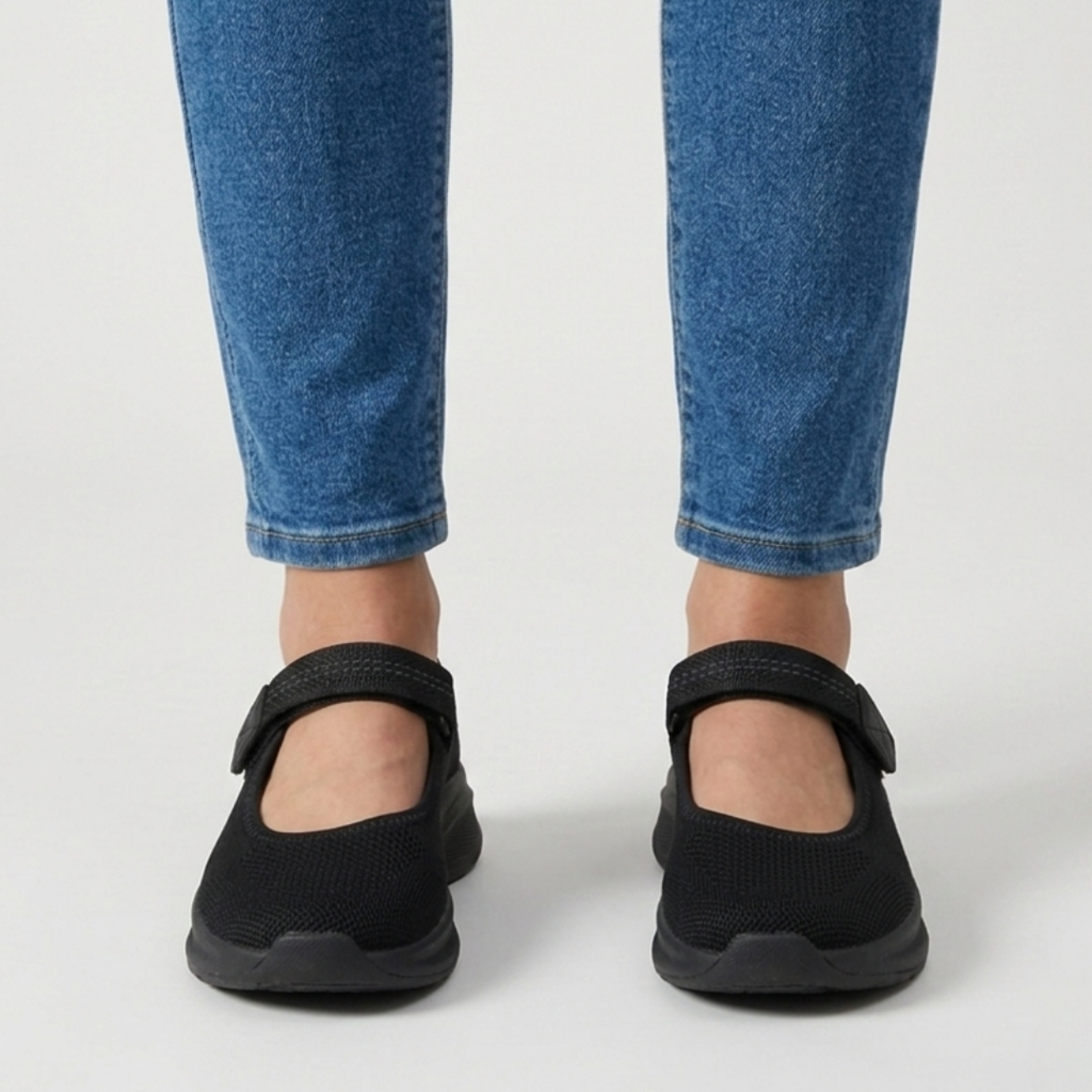 Nicol - Sandalia cómoda para mujer con cierre de velcro