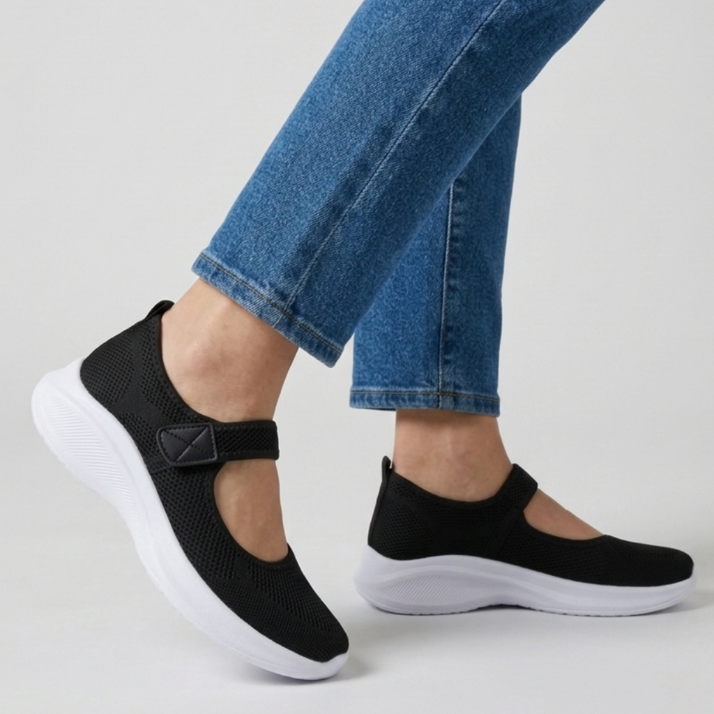 Nicol - Sandalia cómoda para mujer con cierre de velcro